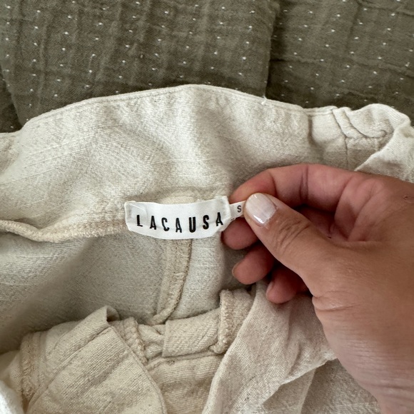 Lacausa Linen Blend Pleated Shorts - Picture 6 of 9